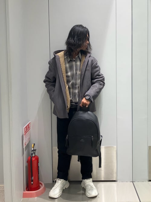 セール】【A|X アルマーニ エクスチェンジ】CL フェイクムートン×ボア