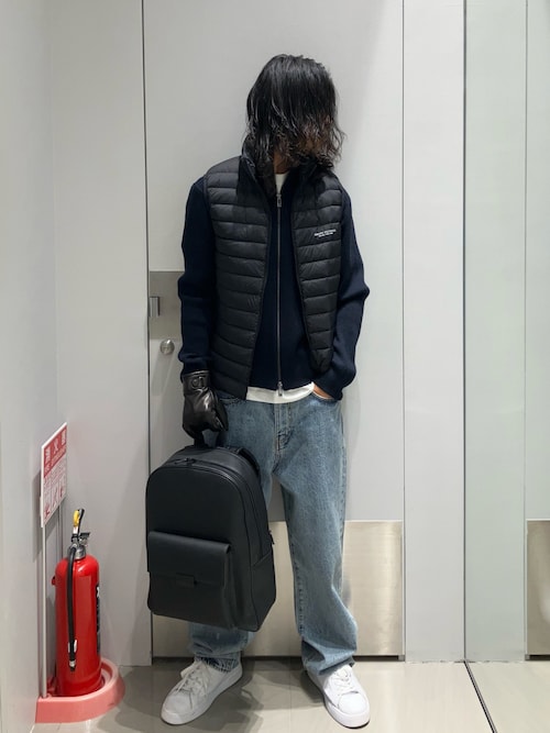 A|X アルマーニ エクスチェンジ】ジップアップニットカーディガン