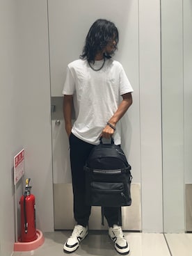 「アイテム（バックパック/リュック）」を使った、TAKUYAさん（メンズ・174cm）の冬コーディネート