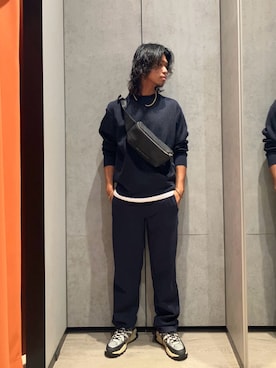 「ARMANI EXCHANGE（アルマーニエクスチェンジ）のアイテム（タンクトップ）」を使った、TAKUYAさん（メンズ・174cm）の秋コーディネート