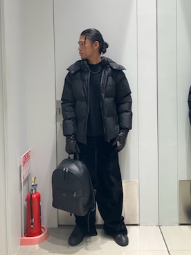 「ARMANI EXCHANGE（アルマーニエクスチェンジ）のアイテム」を使った、TAKUYAさん（メンズ・174cm）の冬コーディネート