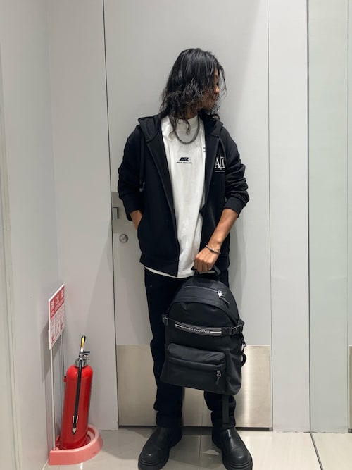 A|X アルマーニ エクスチェンジ】ロゴハンドル バックパック