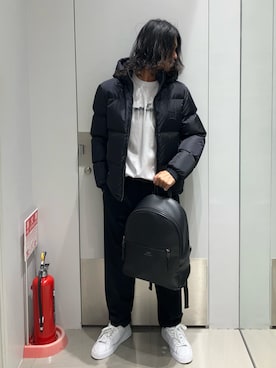 「ARMANI EXCHANGE（アルマーニエクスチェンジ）のアイテム」を使った、TAKUYAさん（メンズ・174cm）の秋コーディネート