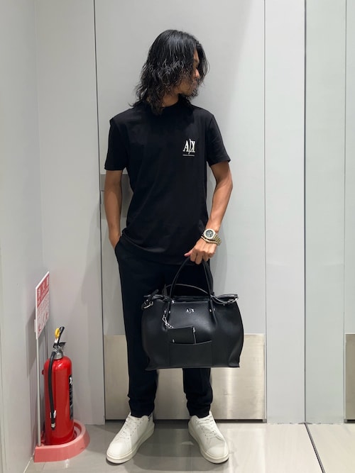 A|X アルマーニ エクスチェンジ】AXロゴ ミディアムトートバッグ