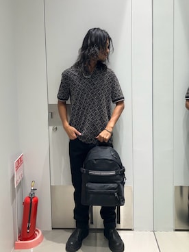 「ARMANI EXCHANGE（アルマーニエクスチェンジ）のアイテム」を使った、TAKUYAさん（メンズ・174cm）の夏コーディネート