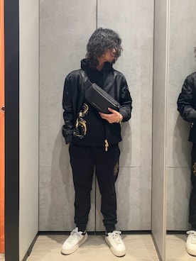 「セットアップスタイル」｜「アイテム（ブルゾン）」を使った、TAKUYAさん（メンズ・174cm）の冬コーディネート