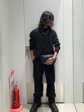 「アイテム（ボディバッグ/ウエストポーチ）」を使った、TAKUYAさん（メンズ・174cm）の秋コーディネート