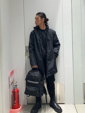 「ARMANI EXCHANGE（アルマーニエクスチェンジ）のアイテム」を使った、TAKUYAさん（メンズ・174cm）の冬コーディネート