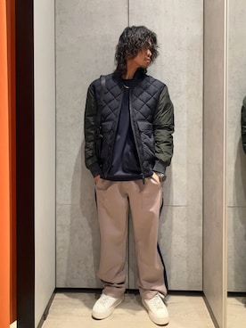 「ARMANI EXCHANGE（アルマーニエクスチェンジ）のアイテム（腕時計）」を使った、TAKUYAさん（メンズ・174cm）の冬コーディネート