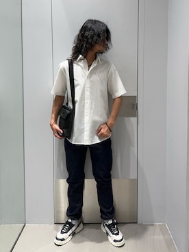 「ARMANI EXCHANGE（アルマーニエクスチェンジ）のアイテム（アクセサリー）」を使った、TAKUYAさん（メンズ・174cm）の夏コーディネート