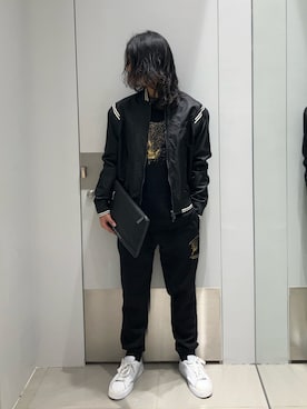 「ARMANI EXCHANGE（アルマーニエクスチェンジ）のアイテム」を使った、TAKUYAさん（メンズ・174cm）の冬コーディネート