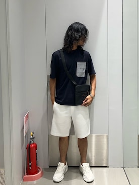 「ARMANI EXCHANGE（アルマーニエクスチェンジ）のアイテム（アクセサリー）」を使った、TAKUYAさん（メンズ・174cm）の夏コーディネート
