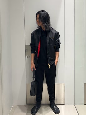 「アイテム（ポーチ）」を使った、TAKUYAさん（メンズ・174cm）の春コーディネート