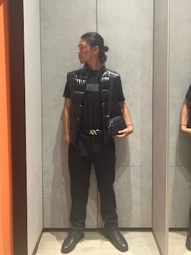 「armaniexchange」｜TAKUYAさん（メンズ・174cm）の秋コーディネート