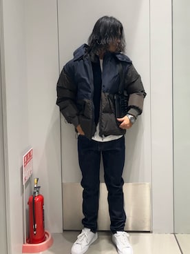 「アイテム（ダウンジャケット/コート）」を使った、TAKUYAさん（メンズ・174cm）の秋コーディネート