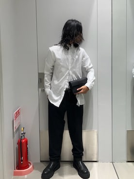 「アイテム（ベルト）」を使った、TAKUYAさん（メンズ・174cm）の冬コーディネート