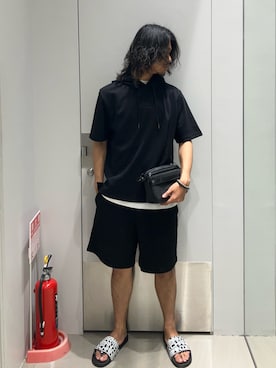 「アイテム（スウェット）」を使った、TAKUYAさん（メンズ・174cm）の夏コーディネート