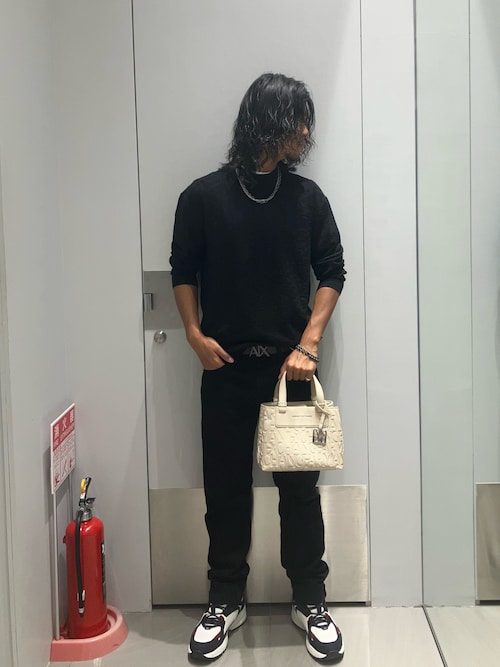 A|X アルマーニ エクスチェンジ】オールオーバーエンボスロゴ ミニ