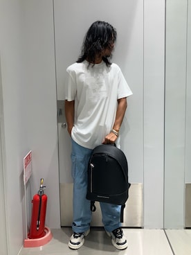 「アイテム（バックパック/リュック）」を使った、TAKUYAさん（メンズ・174cm）の秋コーディネート