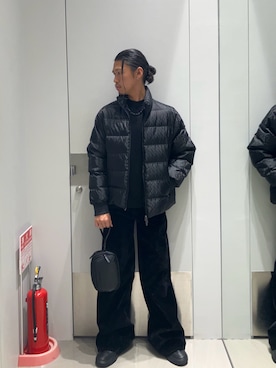 「アイテム（ポーチ）」を使った、TAKUYAさん（メンズ・174cm）の冬コーディネート