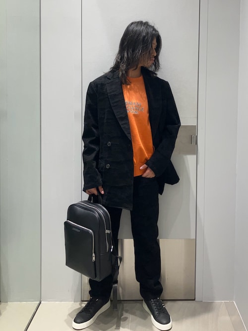 黒タグ アルマーニ ワッフル ニット 2B テーラード ジャケット 48 M 黒 Giorgio Armani】ジョルジオアルマーニ『黒タグ UPTON size48』MSGU21
