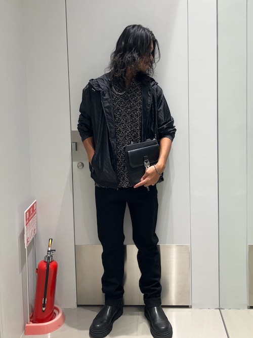 A|X アルマーニ エクスチェンジ】オールオーバーロゴ シャイニー