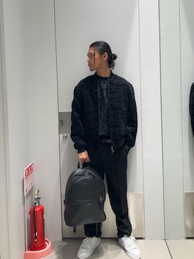 「アイテム（バックパック/リュック）」を使った、TAKUYAさん（メンズ・174cm）の冬コーディネート