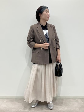 「アイテム（テーラードジャケット）」を使った、ゆんさん（レディース・155cm）の秋コーディネート