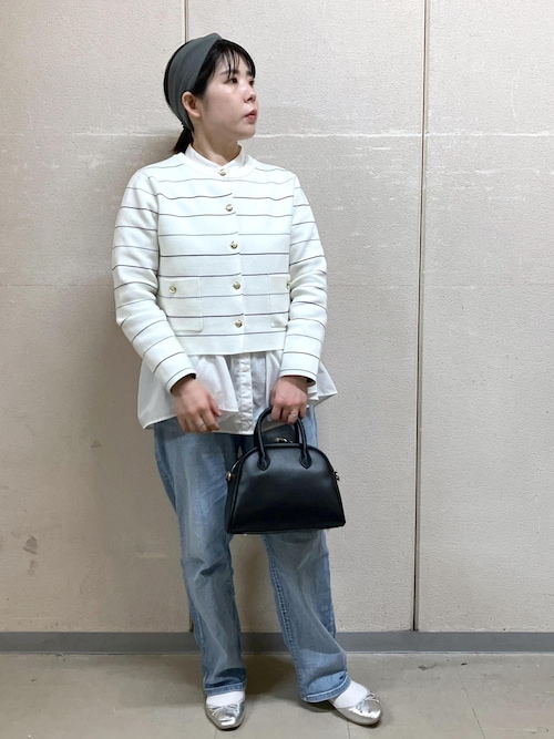 美品　sov. ビックリボンカーディガン 古着 60s Canada製 Norvyk メタルボタン フェアアイル ボーダー