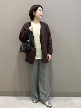 「アイテム（カーディガン/ボレロ）」を使った、ゆんさん（レディース・155cm・30代）の秋コーディネート