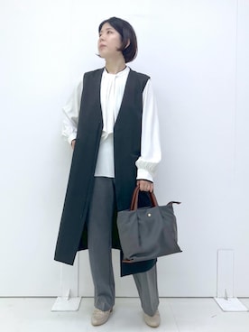 「セレモニーコーデ」｜「アイテム（ローファー）」を使った、ゆんさん（レディース・155cm）の秋コーディネート