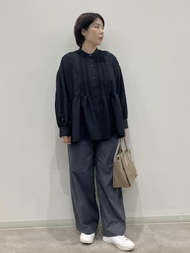 「ブルべ夏」｜ゆんさん（レディース・155cm）の秋コーディネート