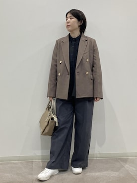 「アイテム（テーラードジャケット）」を使った、ゆんさん（レディース・155cm・30代）の秋コーディネート