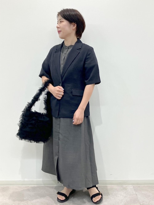 接触冷感・吸水速乾・防シワ】エフォートレスリラックスハーフスリーブ