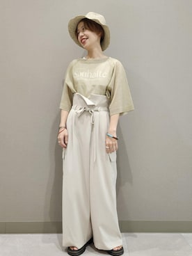「アイテム（帽子）」を使った、daさん（レディース・162cm・30代）の夏コーディネート