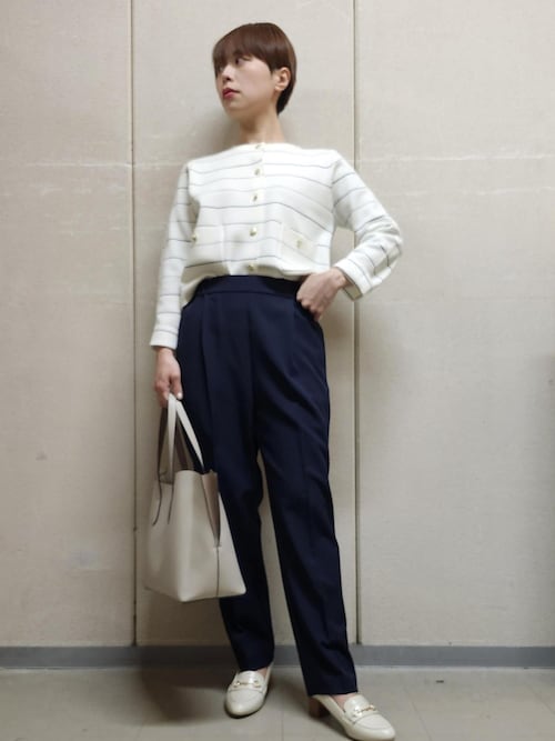 極美品 Ropé Picnic ロペピクニック パンツスーツ 38 M ネイビー ROPE' PICNIC｜ロペピクニックのパンツ（ブルー・ネイビー/青色