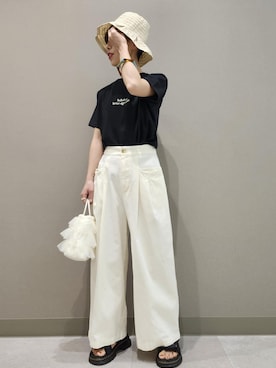 「アイテム（帽子）」を使った、daさん（レディース・162cm・30代）の夏コーディネート