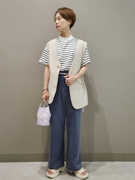 「汗じみ防止」｜daさん（レディース・162cm）の夏コーディネート