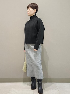 「アイテム（ショルダーバッグ、ゴールド系）」を使った、daさん（レディース・162cm）の秋コーディネート