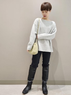 「アイテム（ショルダーバッグ、ゴールド系）」を使った、daさん（レディース・162cm）の秋コーディネート