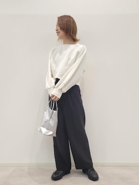 「ワイドシルエット」｜daさん（レディース・162cm）の冬コーディネート