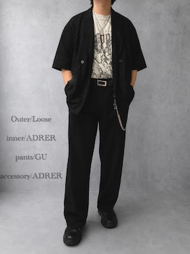 「Loose/ルース（ルース）のアイテム」を使った、そうまさん（メンズ・173cm）の夏コーディネート