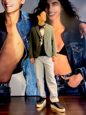 「ARMANI EXCHANGE（アルマーニエクスチェンジ）のアイテム」を使った、NORI＿AXnagoyaさん（骨格ストレート・メンズ・180cm）の春コーディネート