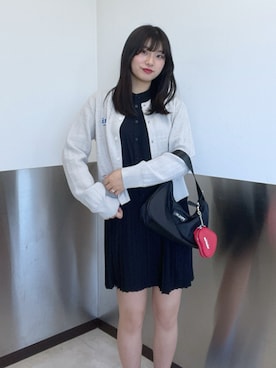 「アイテム（ポーチ）」を使った、Mizuki:)さん（レディース・166cm）の春コーディネート