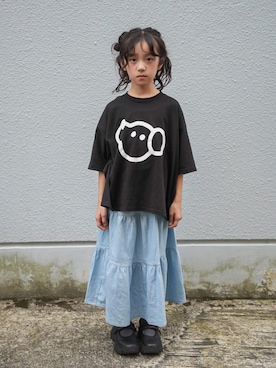 「アイテム（スカート）」を使った、sioさん（キッズ・124cm）の秋コーディネート