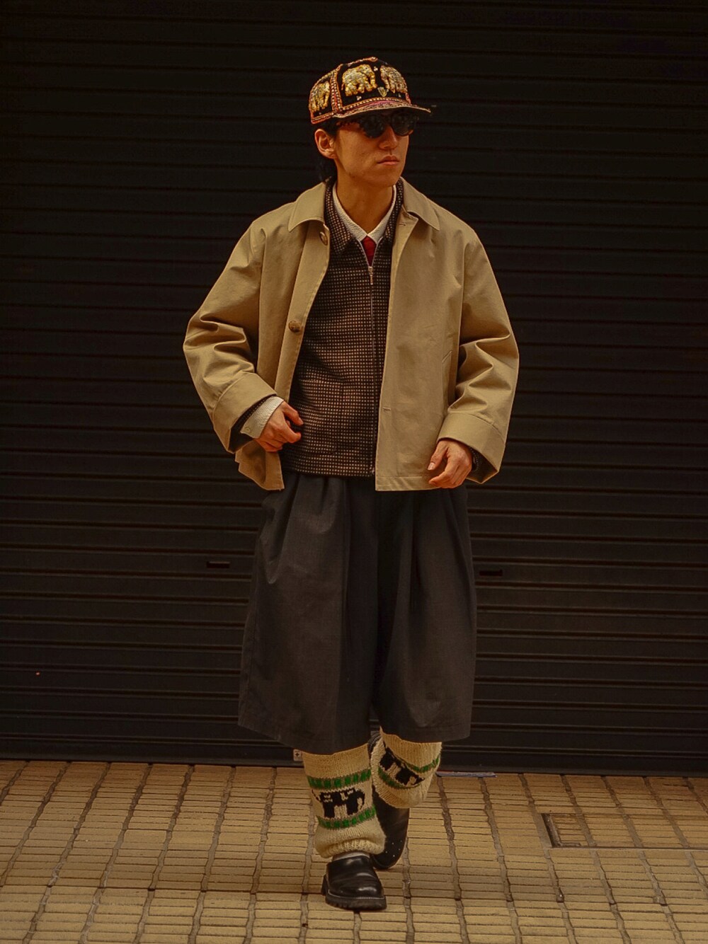 「春めき満開コーデ、ハーフパンツ、メンズファッション、きれいめカジュアル、おしゃれさんと繋がりたい、今日のコーデ、シンプル、おでかけコーデ、スウェット、最近のいい感じコーデ」｜「GYMPHLEXのアイテム（カバーオール、ベージュ系）」を使った、sowaさん（メンズ・171cm）の春コーディネートの1枚目の写真