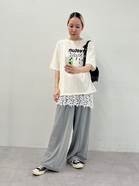 「Omekashi（オメカシ）のアイテム」を使った、yukaさん（レディース・160cm）の春コーディネート