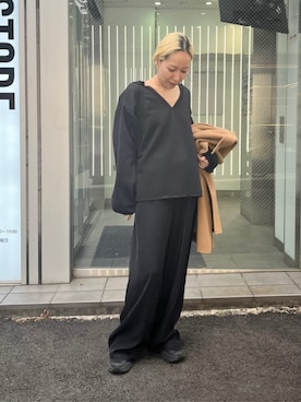 「アイテム（ピーコート）」を使った、yukaさん（レディース・160cm）の秋コーディネート