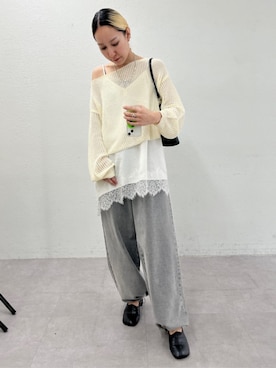 「Omekashi（オメカシ）のアイテム」を使った、yukaさん（レディース・160cm）の春コーディネート