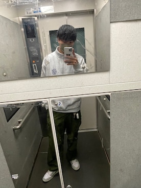「HUF（ハフ）のアイテム（スウェット）」を使った、shuntaso0331さん（メンズ・177cm）の冬コーディネート